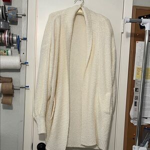 Cream Open-Front Women’s Cardigan Sweater
